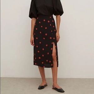 Nobody’s Child Delilah side slit skirt black red polka dot size S